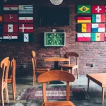 Flag Clocks at cafe