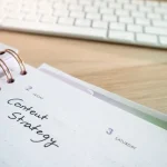 Content Strategy written on notebook