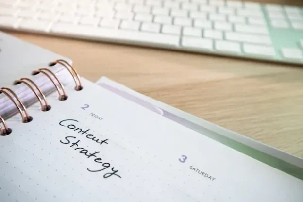 Content Strategy written on notebook