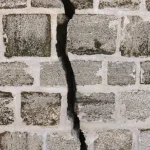 Crack on the wall.