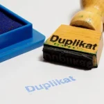 Duplicate rubber stamp
