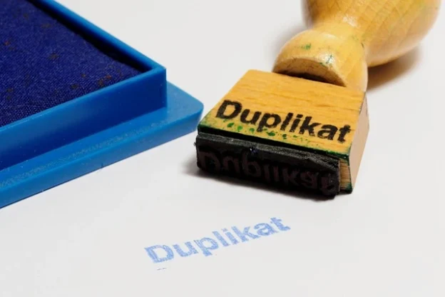 Duplicate rubber stamp