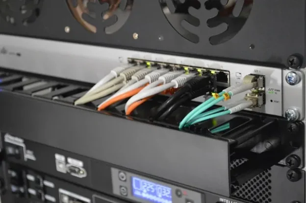 Network cables attache to swithch
