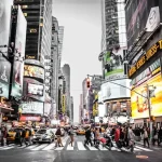 Busy Street with Billborads