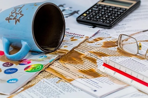 Coffee spill over workpads