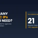 How many class c ips do i need — sizing guide showing the 21 diverse Class C range average ASEOHosting order