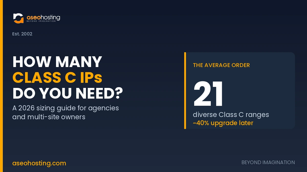 How Many Class C IPs Do You Actually Need? A 2026 Sizing Guide for Agencies and Multi-Site Owners
