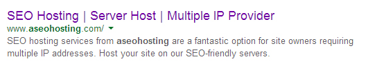 Google serp listing